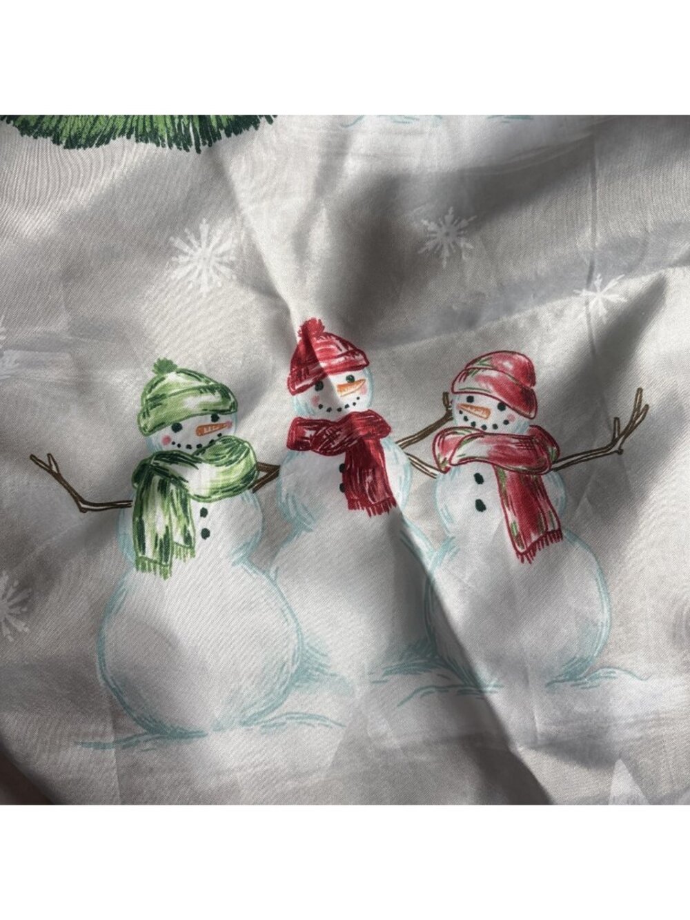 ST. NICHOLAS SQUARE SNOWMEN SHOWER CURTAIN - 70" X 70"